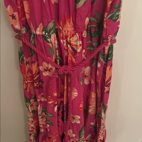 Joe Fresh Pink Floral Ruffled Halter Sundress, size 12 Kids - Picture 3 of 5